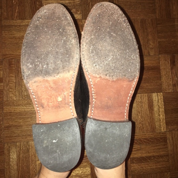 FRYE Distressed 17" Brown Leather Riding Boots 8 - Picture 5 of 8